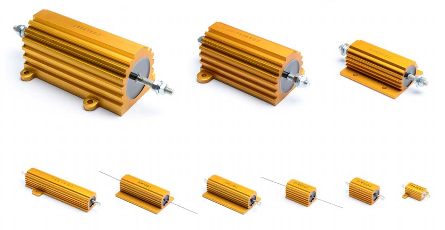 Gold Aluminum Housed Wirewound Resistors
